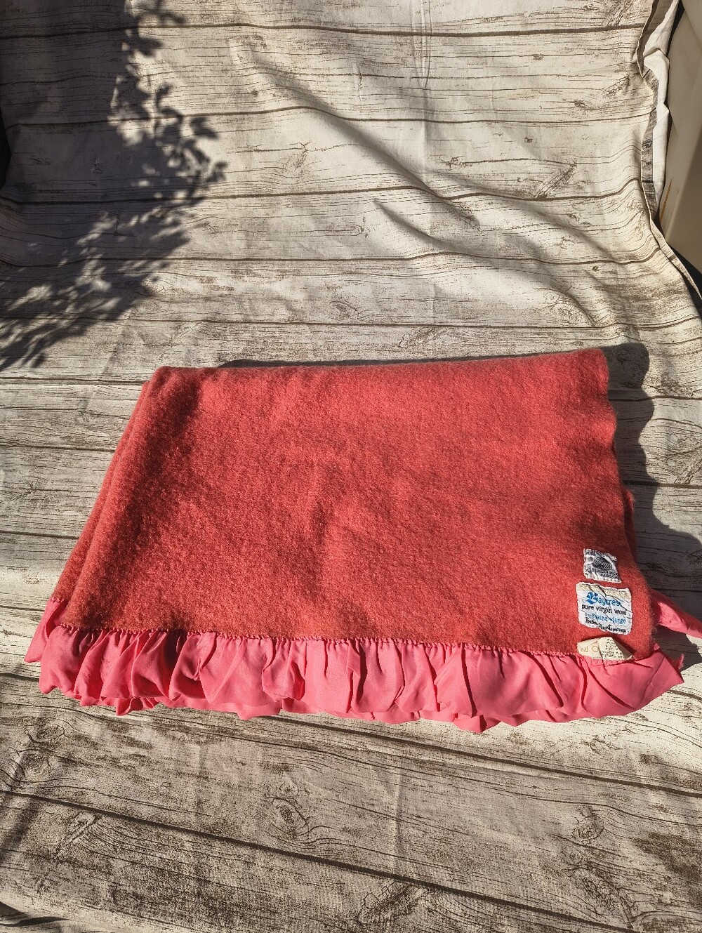 Vintage Hudson Bay Baycrest Pink Wool Blanket